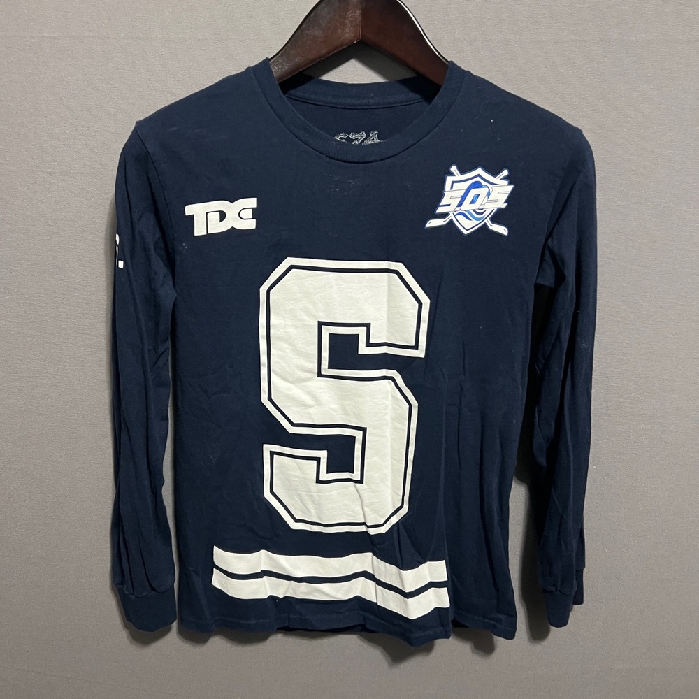 SZA SOS Tour Long Sleeve Shirt Navy Blue TDE Graphic Jersey Style Womens Small